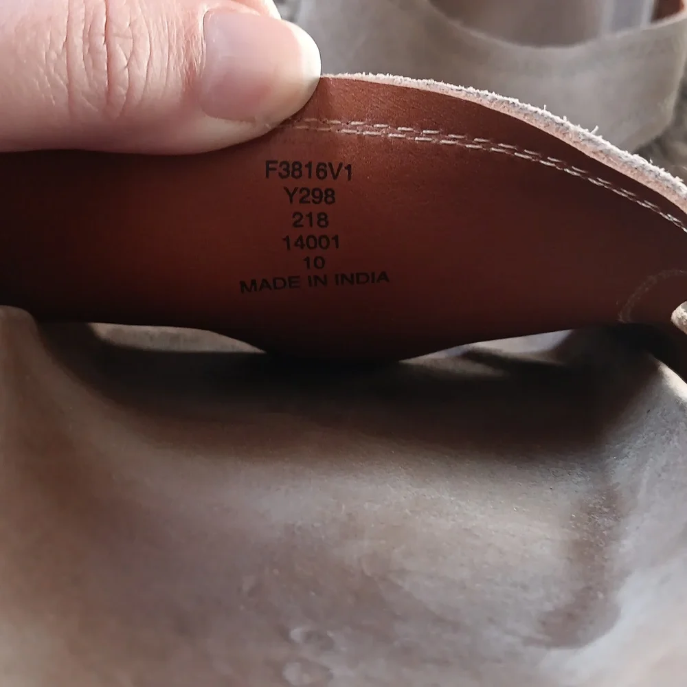 JOHN VARVATOS Seville Slide Sandal In Lt Brown Size 10